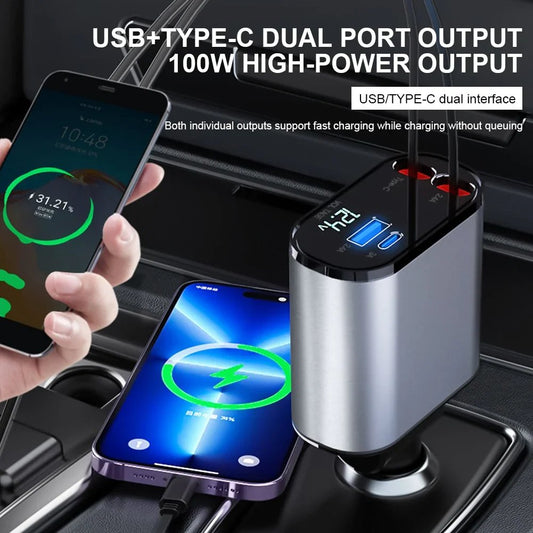4 in 1 Retractable Charger