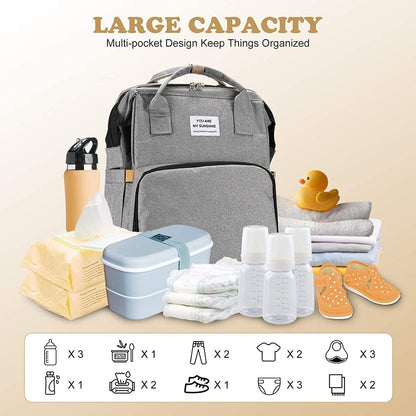 PORTABLE MULTIFUNCTIONAL BABY DIAPER BAG BACKPACK