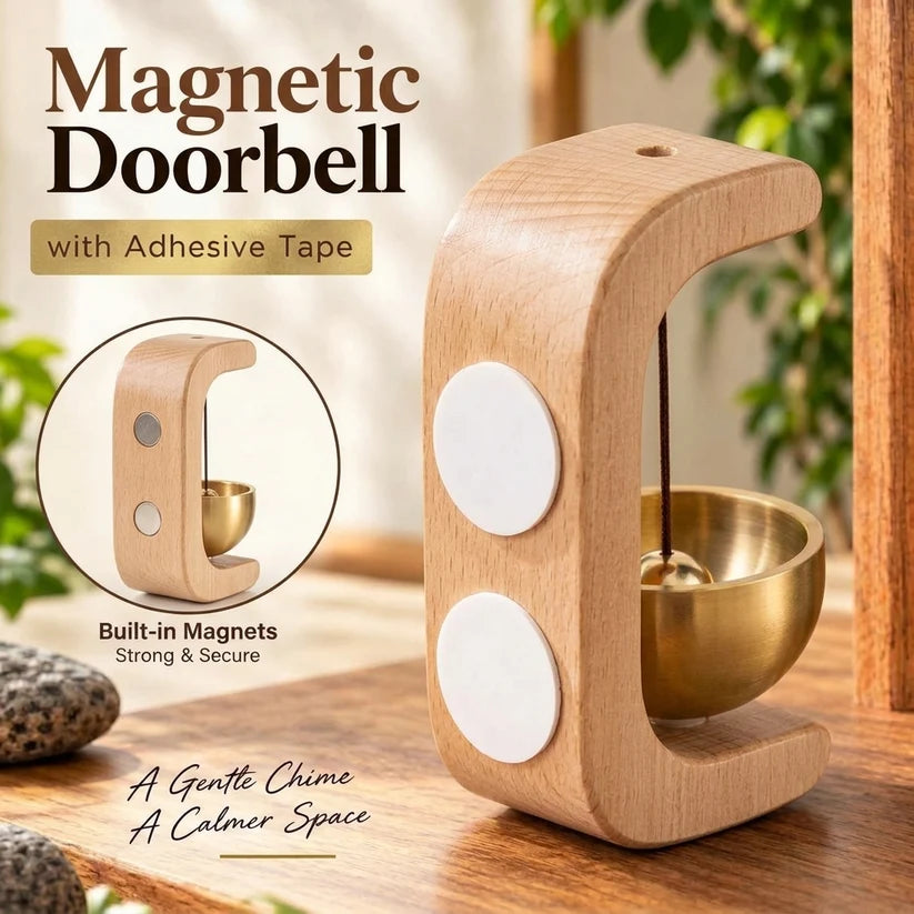 Entriva™– Elegant Wooden-Brass Doorbell