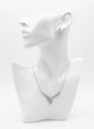 Curved Leaf Crystal Jewelry Set