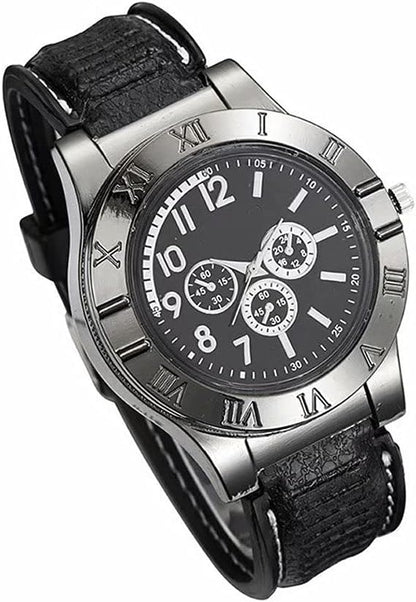 ew Military USB Lighter Watch Men's