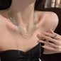 Shimmering Mult Layer Fashion Tassel Necklace