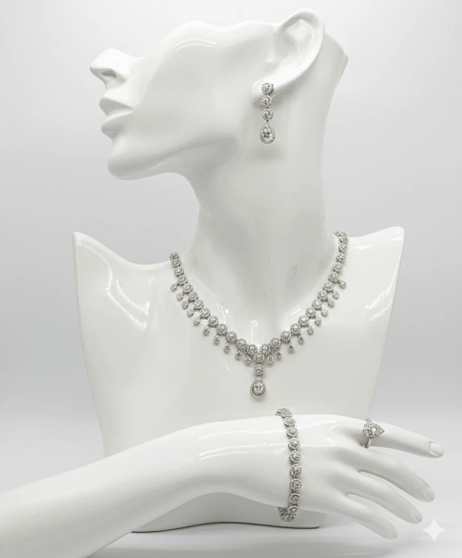 Teardrop Crystal Jewelry Set